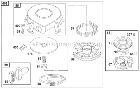 Page I Diagram and Parts List for 19A400  Briggs and Stratton Engine